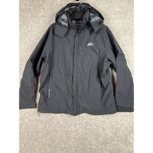 OTU Sports Mens Black Waterproof Breathable Hooded Jacket XL